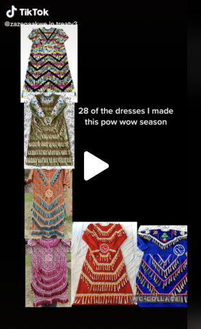 powwow dresses from a small business on TikTok
